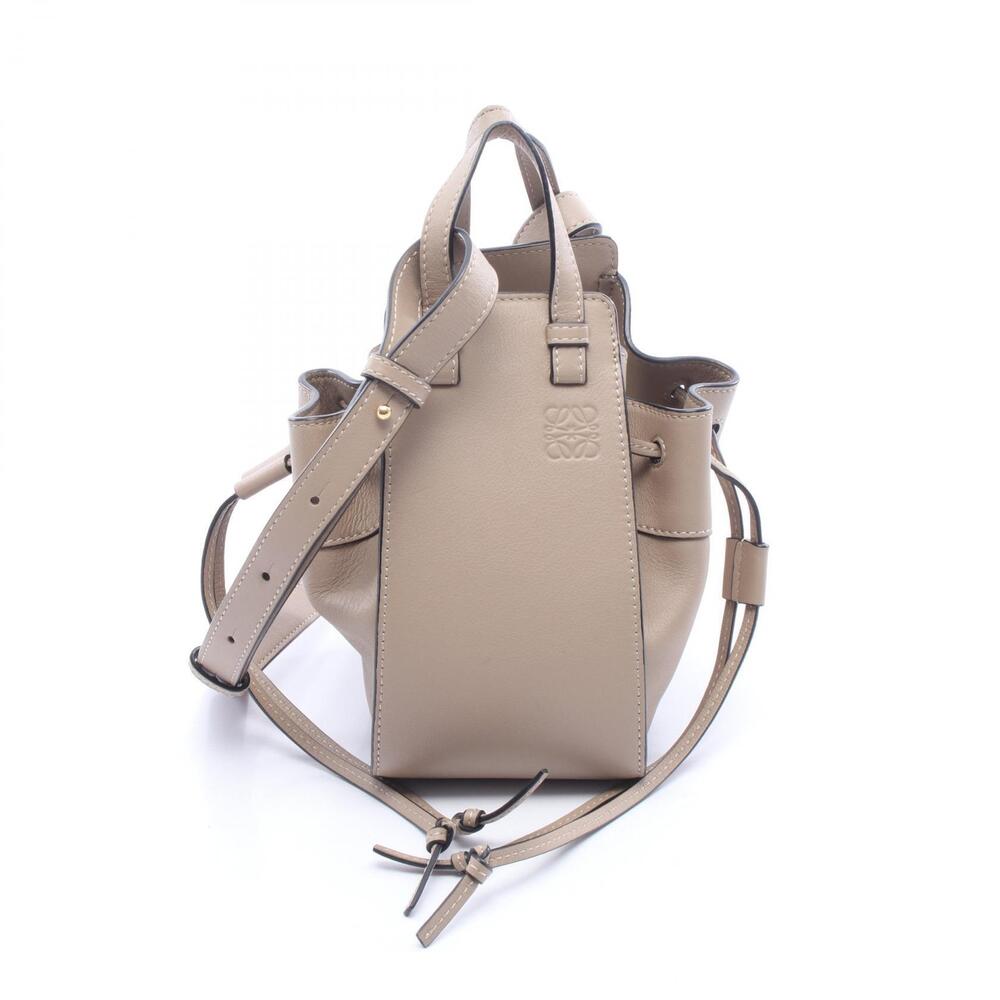 Loewe Hammock Drawstring Bag Handbag Leather Beige